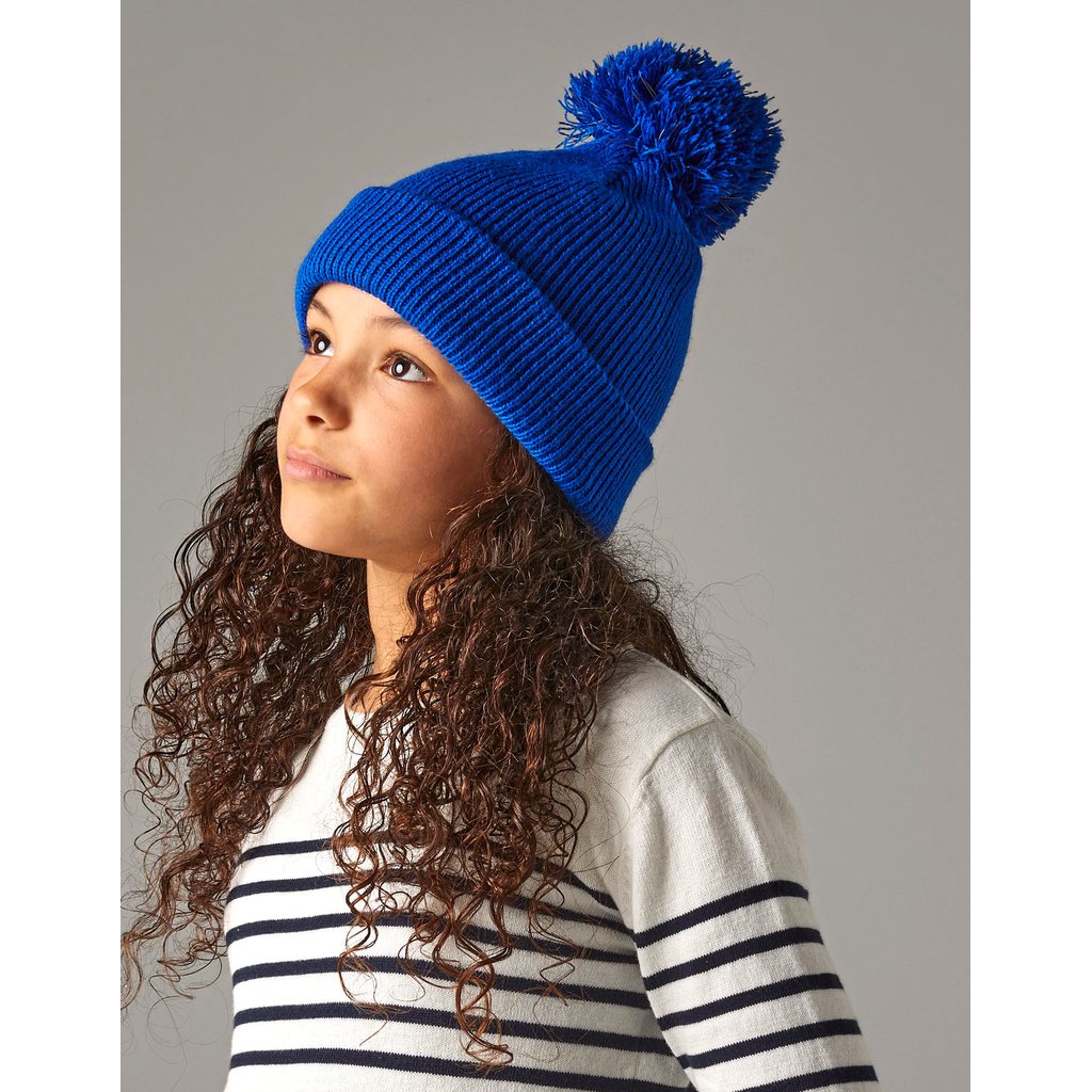 [CB406B] Junior Reflective Bobble Beanie