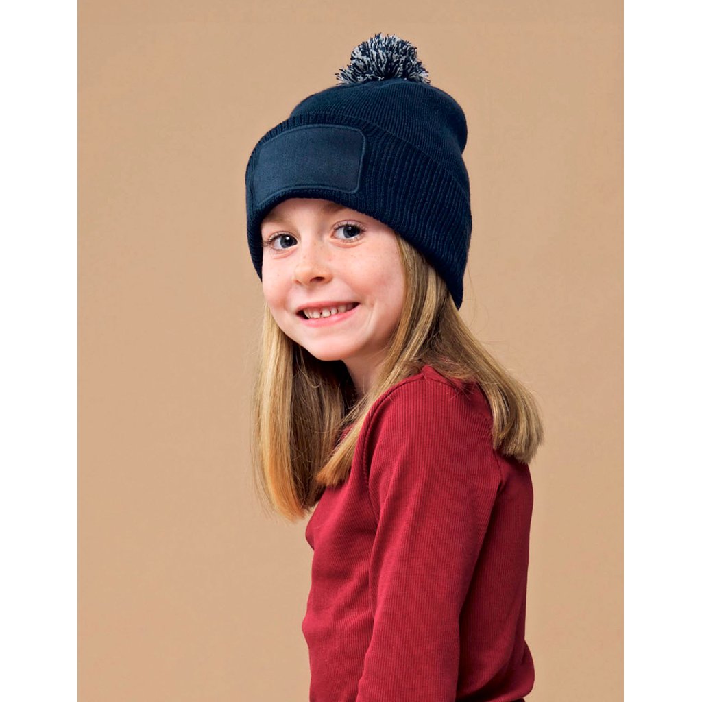 [CB443B] Kids Snowstar Patch Beanie [CB443B]