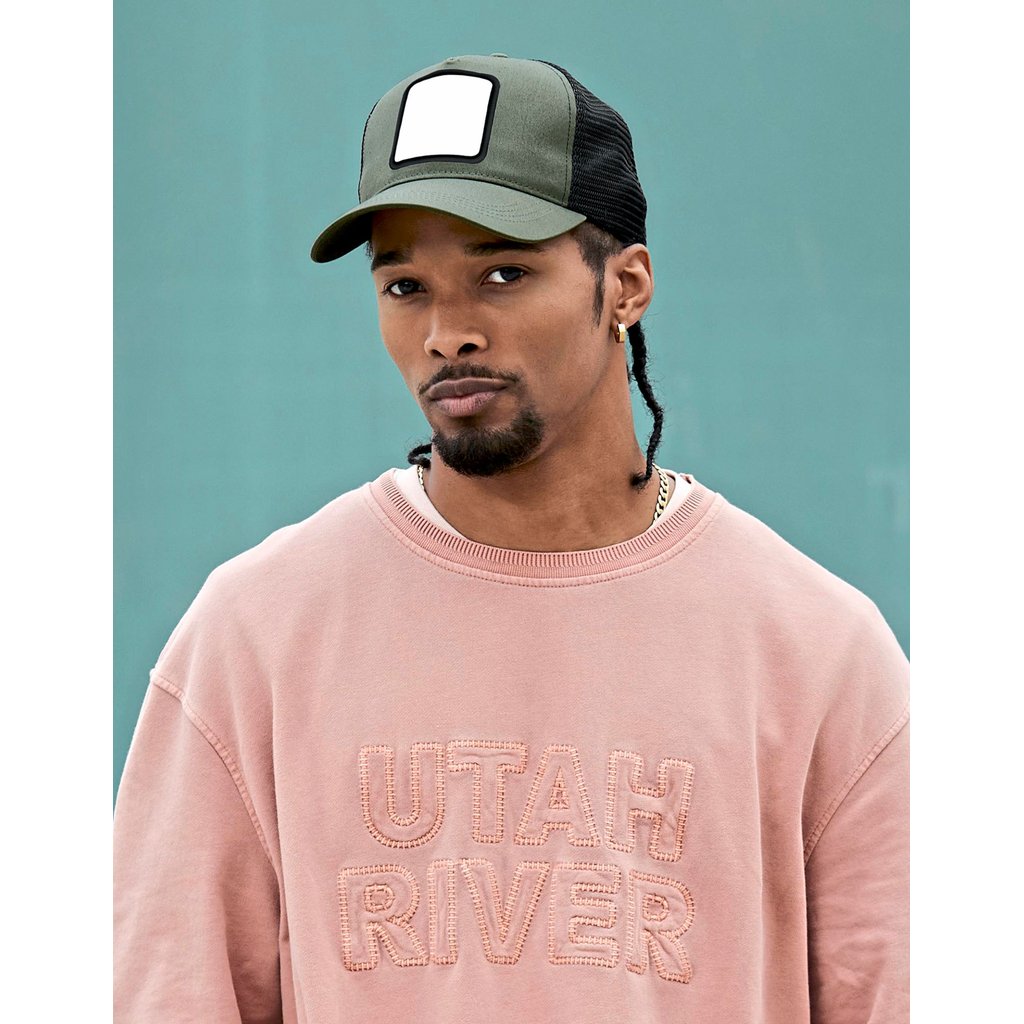 [CB636] Appliqué Patch 5 Panel Trucker