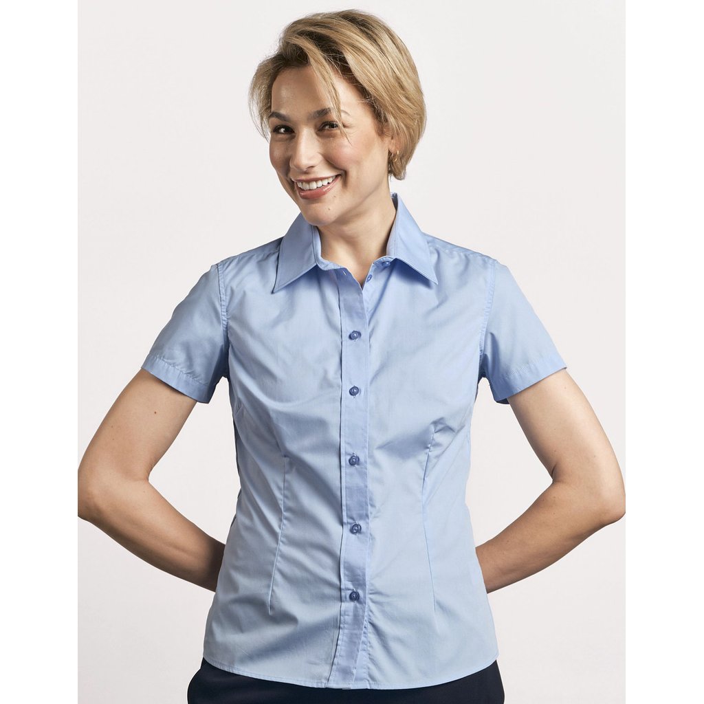 [E6305] Women´s Poplin Shirt Short Sleeve