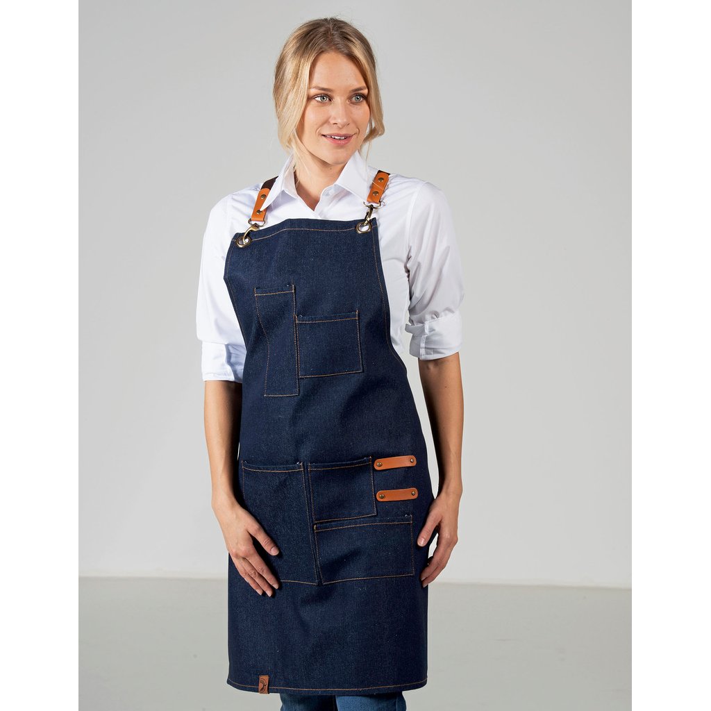 [EX283] Bib Apron Denim