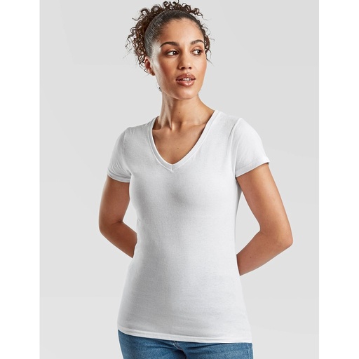 [F271N] (61-398-0) Ladies´ Valueweight V Neck T [F271N]