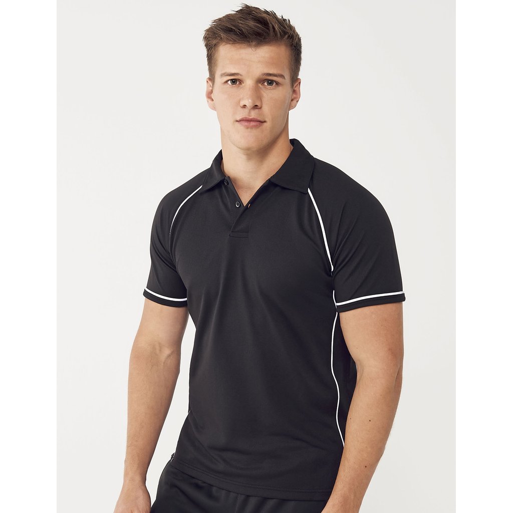 [FH370] (LV370) Men´s Piped Performance Polo