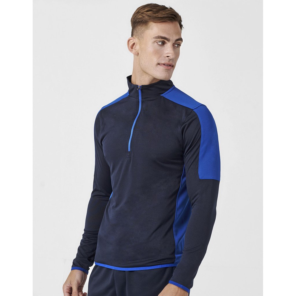 [FH571] (LV571) Adults 1/4 Zip Midlayer With Contrast Panelling