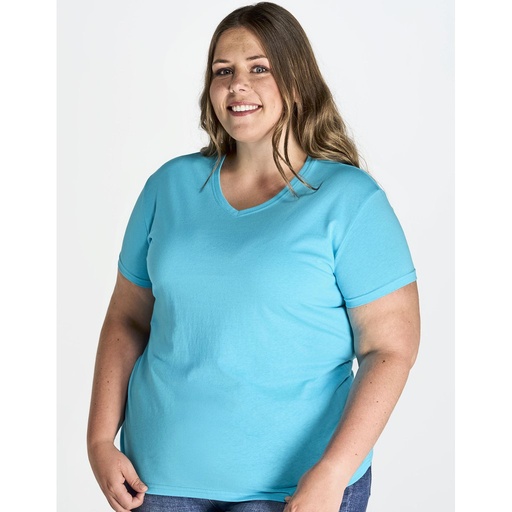 [JHK604] (CURVSPICO) Ladies´ Curves T-Shirt V-Neck [JHK604]