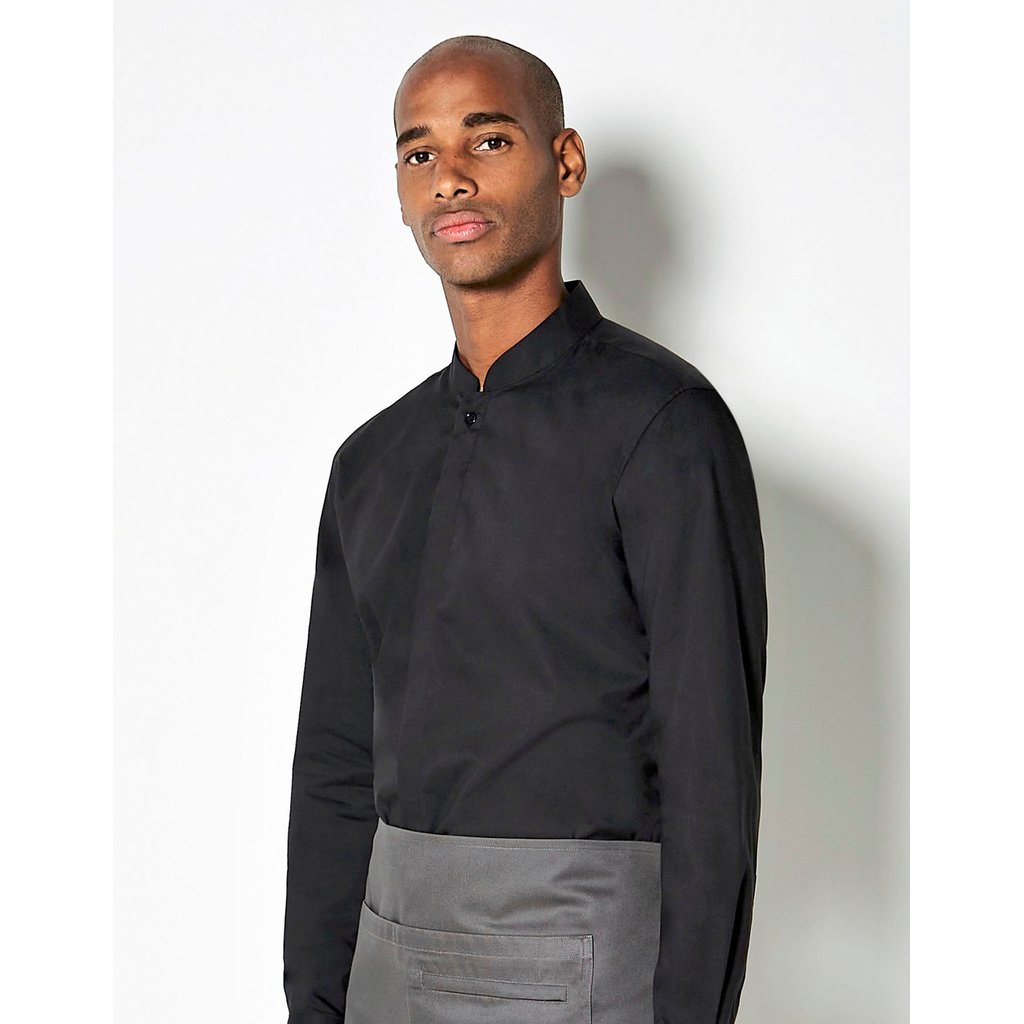 [K123] (KK123) Men´s Tailored Fit Mandarin Collar Shirt Long Sleeve