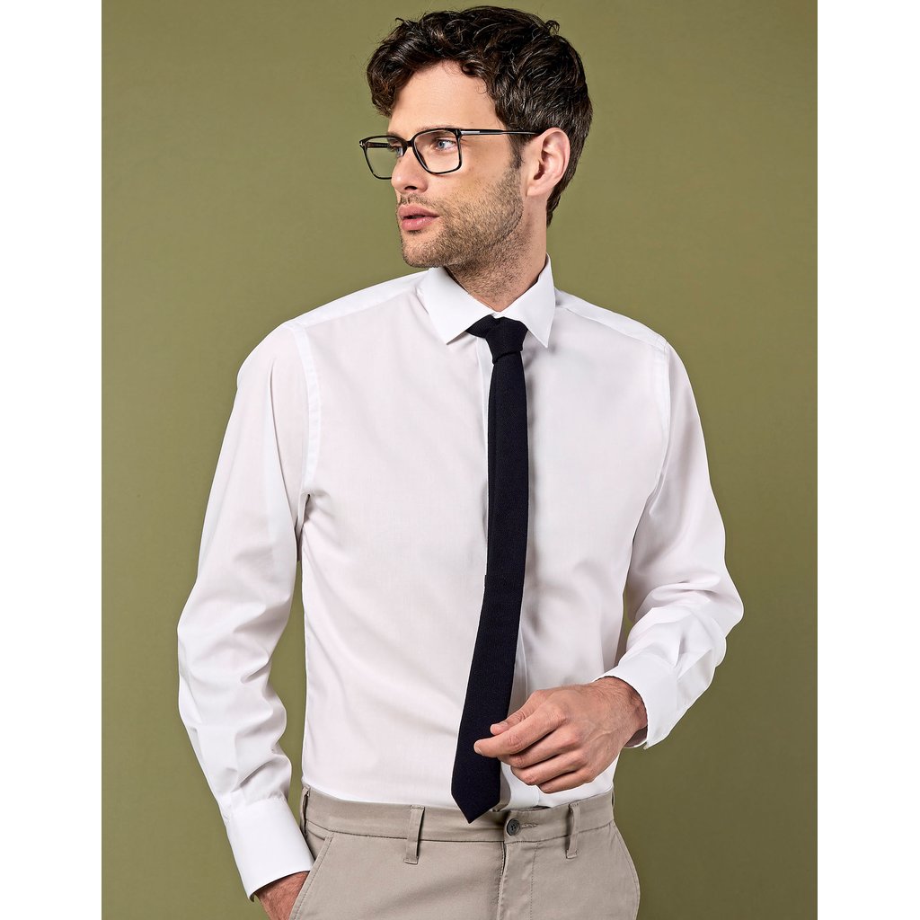 [K131] (KK131) Men´s Tailored Fit Business Poplin Shirt Long Sleeve