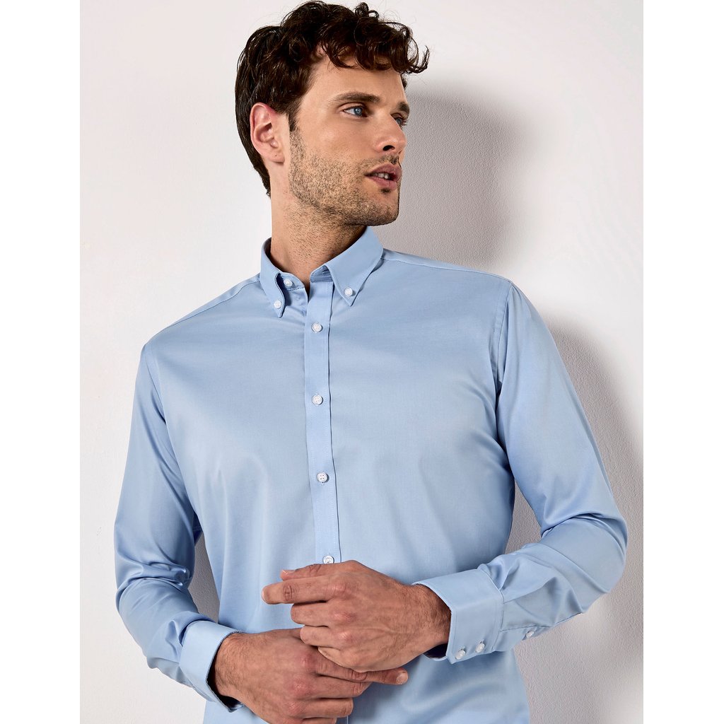 [K182] (KK182) Men´s Slim Fit Stretch Oxford Shirt Long Sleeve
