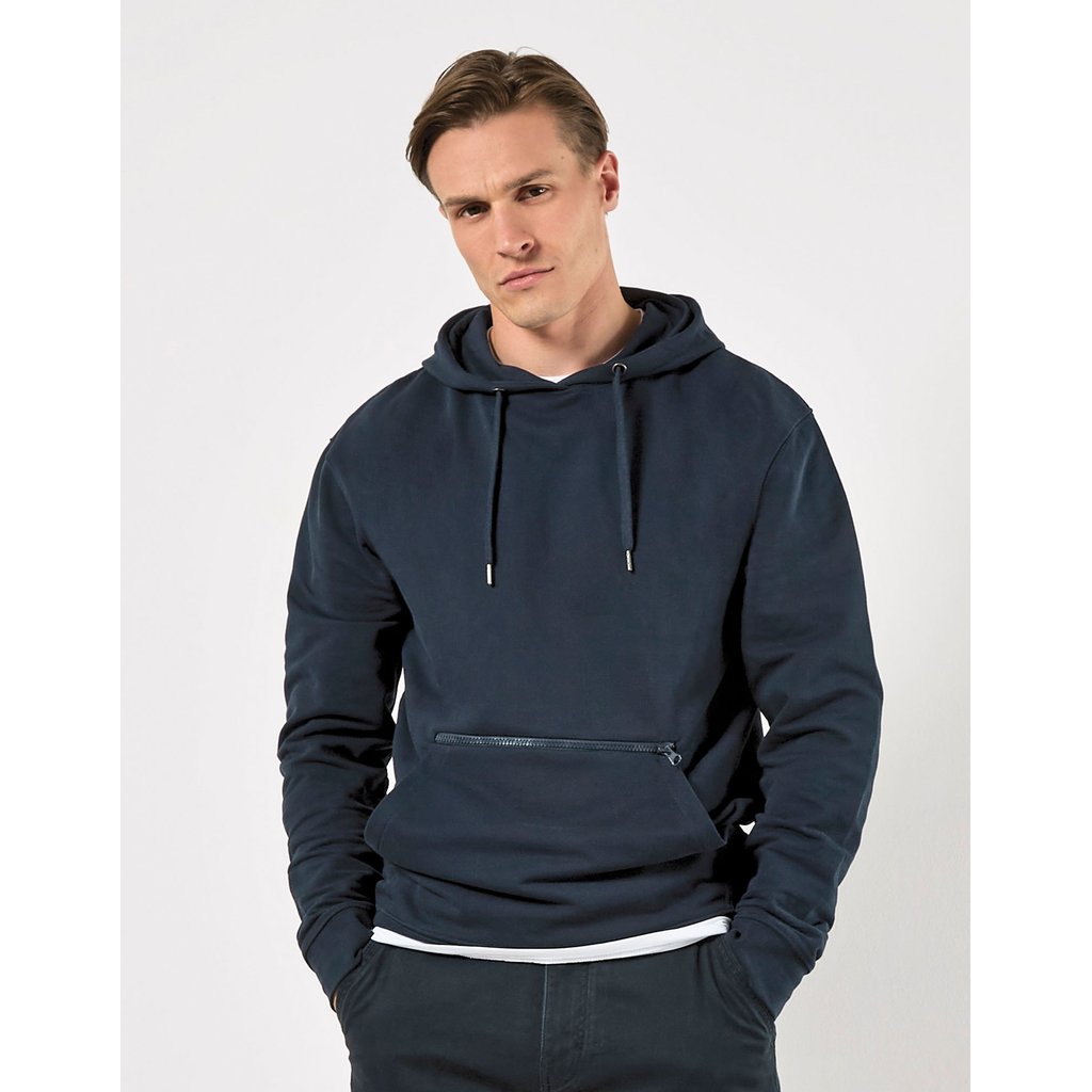 [K338] (KK338) Regular Fit Pique Hoodie with Zipped Pocket