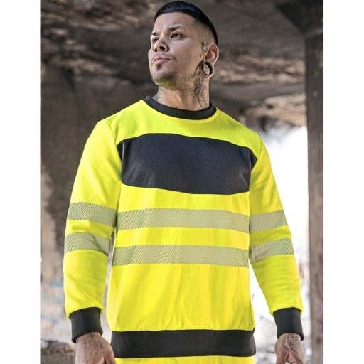 [KX1001] (EOSSW) EOS Hi-Vis Workwear Sweatshirt With Printing Area [KX1001]