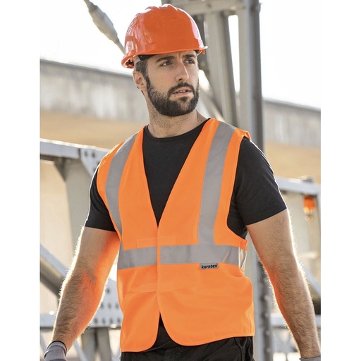 [KX141] (KXDR) Hi-Vis Safety Vest With 3 Reflective Stripes Bremen [KX141]