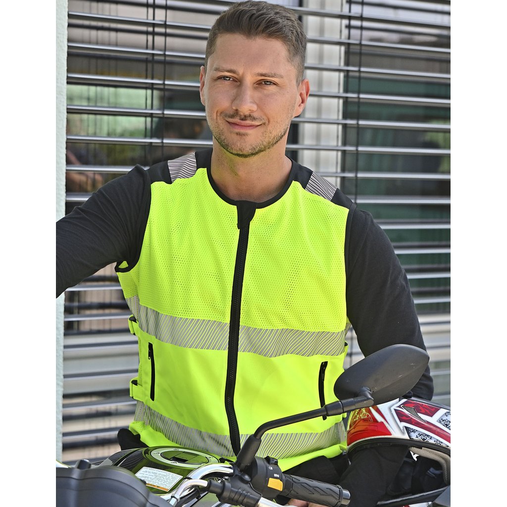 [KX163] (KXMMOTO) Hi-Vis Mesh Motorcycle Safety Vest “Naxos”