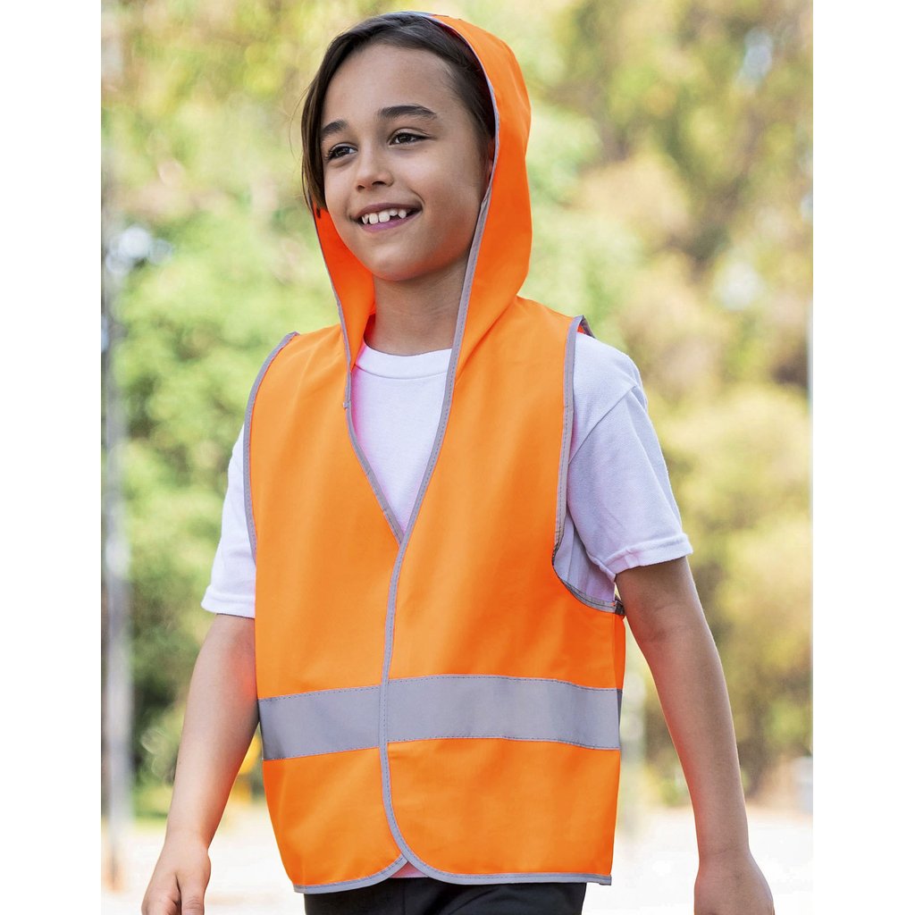 [KX504] (KXKWH) Kids´ Hooded Hi-Vis Safety Vest Odense