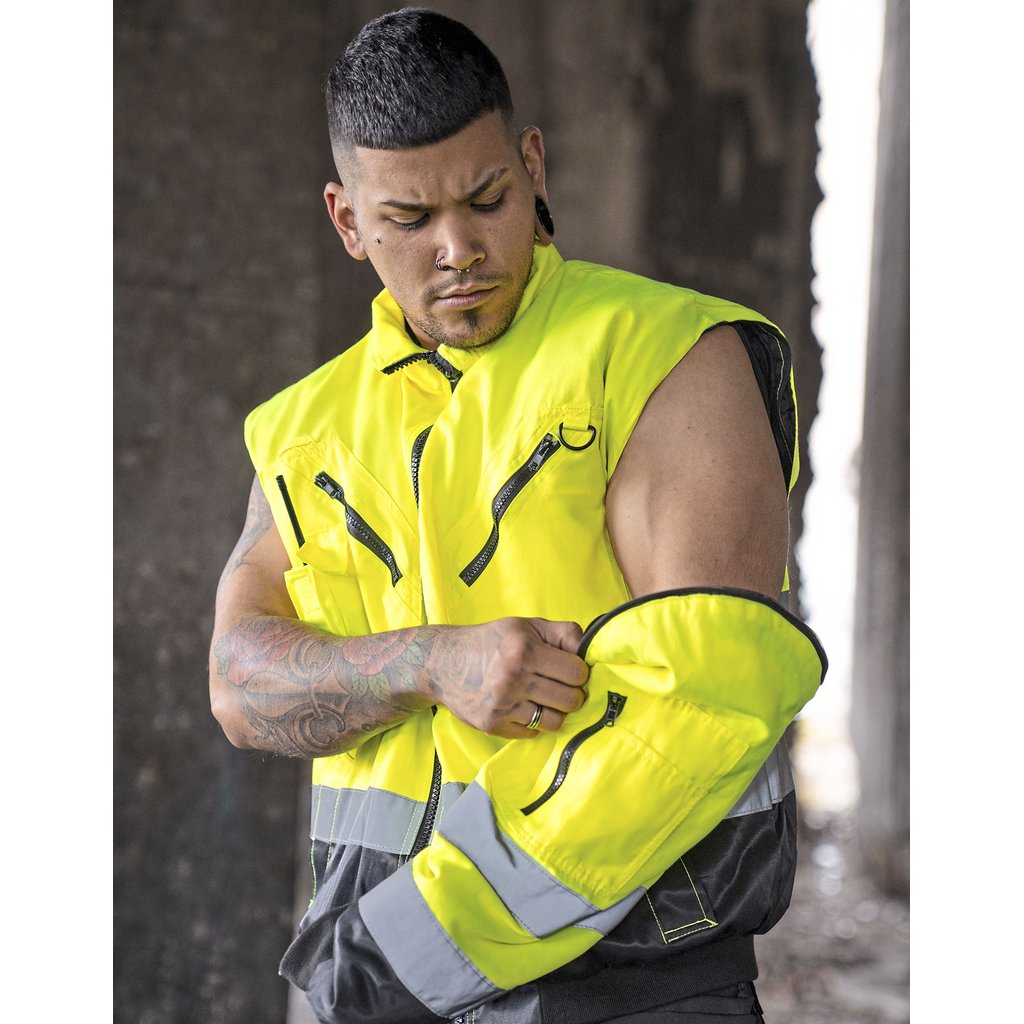 [KX809S] (KXPJ) Robust 4-in-1 Hi-Vis Pilot Jacket Oslo