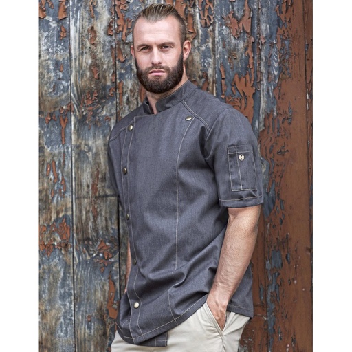 [KY150] (JM 32) Short-Sleeved Chef´s Jacket Jeans Style [KY150]