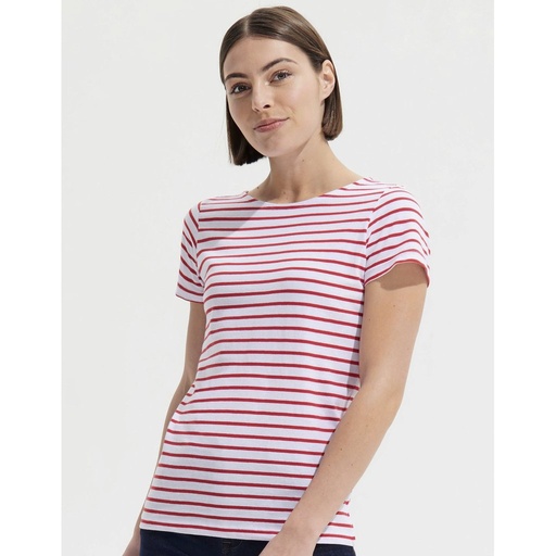 [L01399] (01399) Women´s Round Neck Striped T-Shirt Miles [L01399]