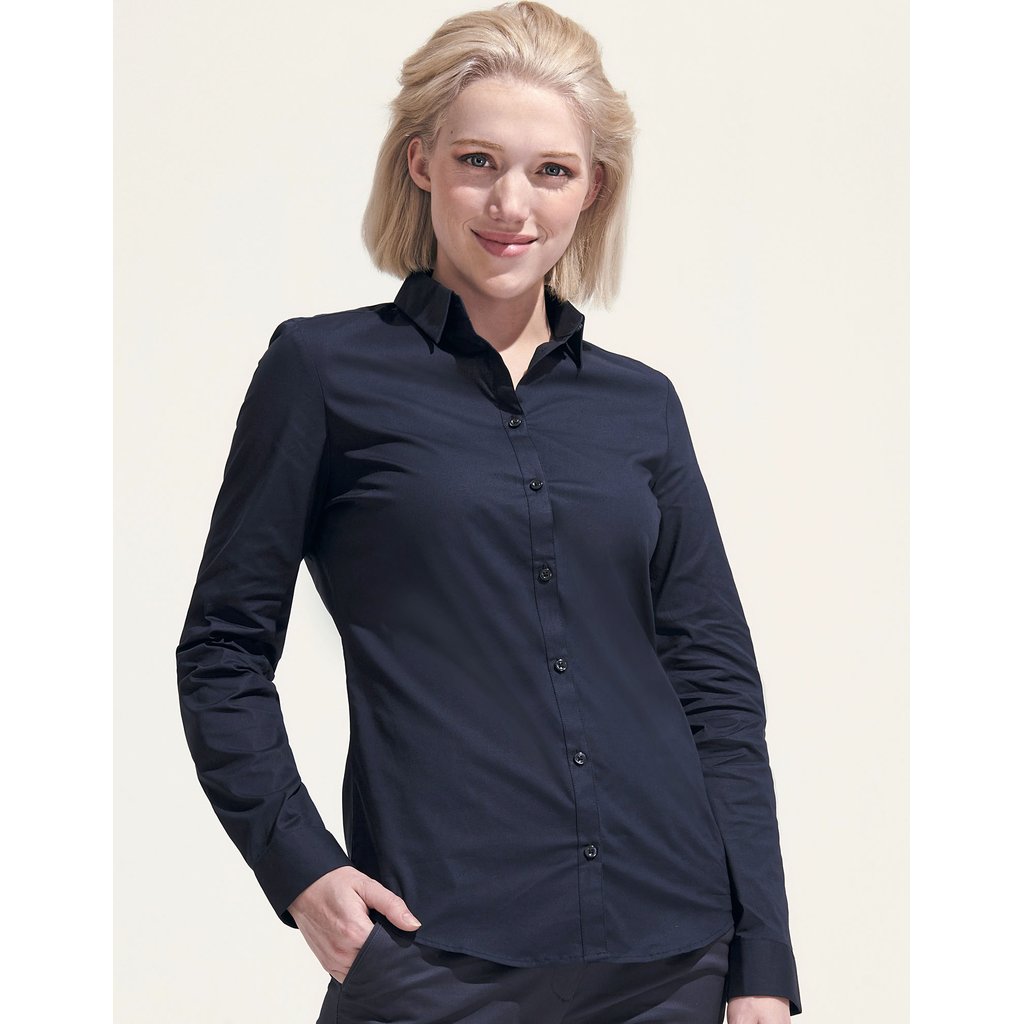 [L01427] (01427) Women´s Long Sleeve Stretch Shirt Blake [L01427]