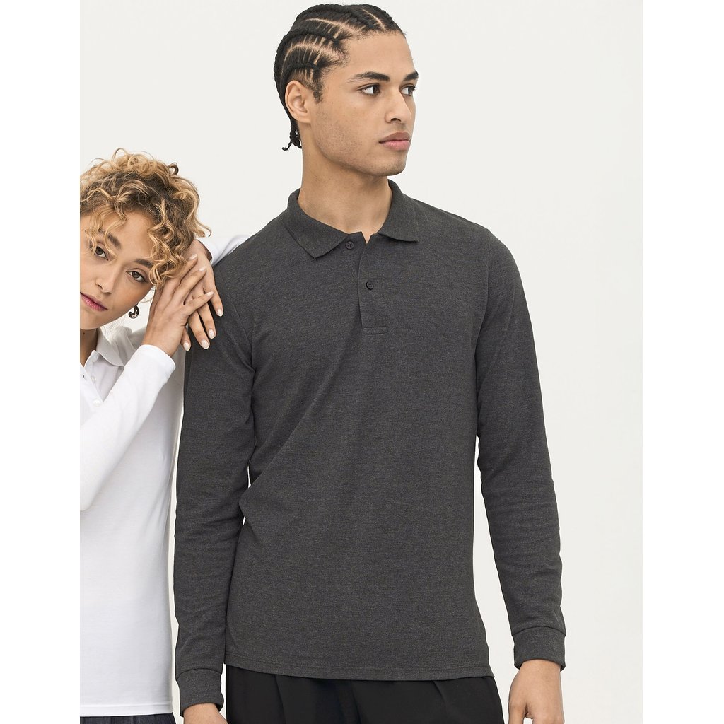 [L02087] (02087) Men´s Long-Sleeve Piqué Polo Shirt Perfect