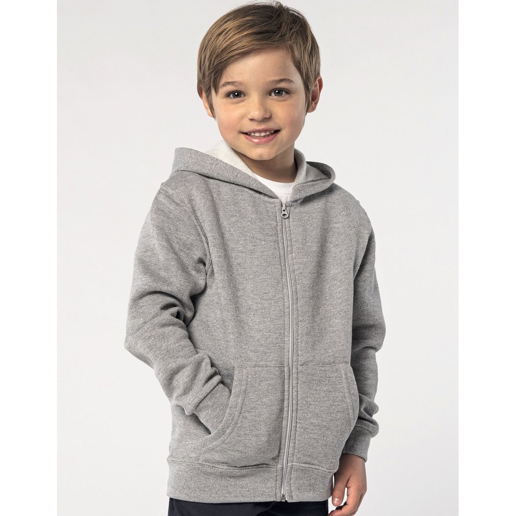 [L02092] (02092) Kids´ Zip Hoodie Stone