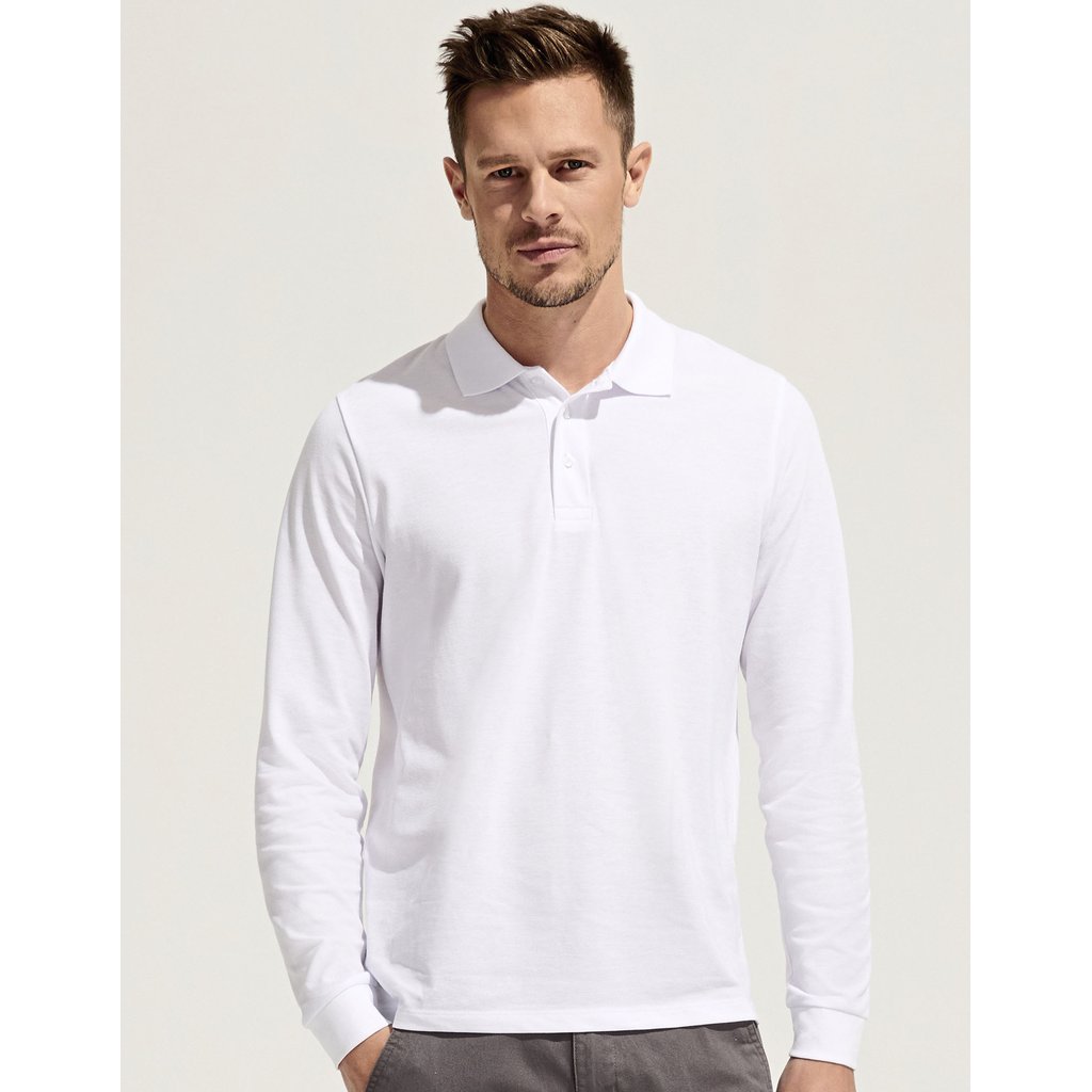 [L03983] (03983) Unisex Long Sleeve Polycotton Polo Shirt