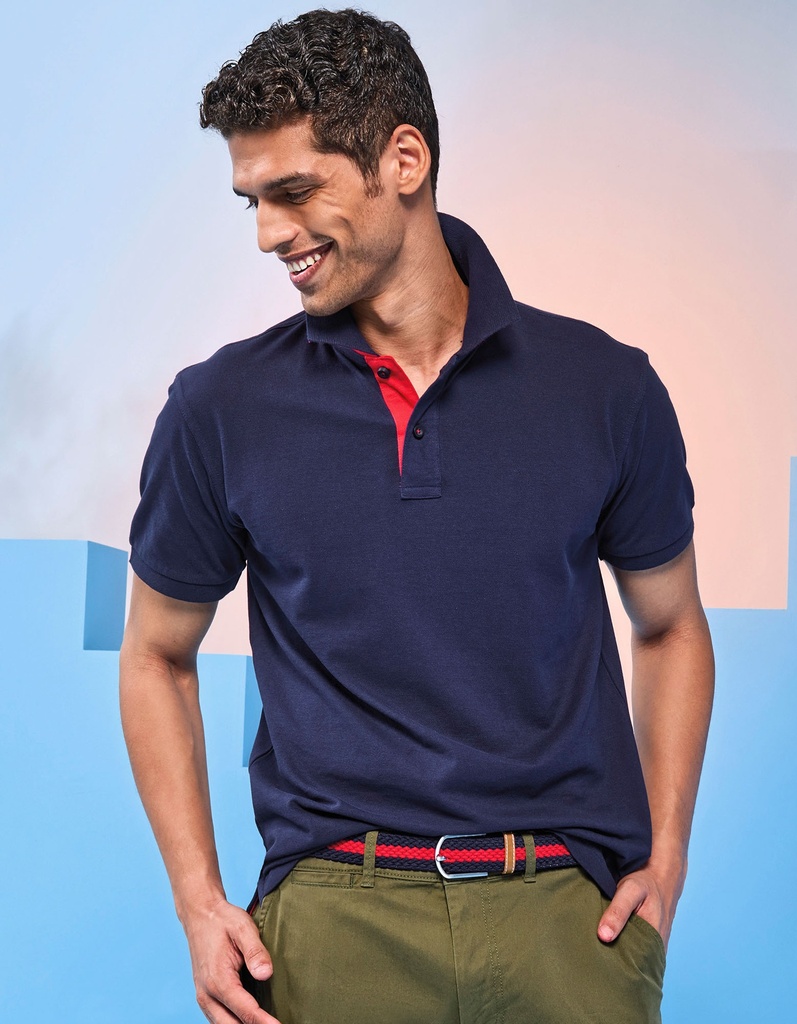 [AQ012] Men´s Classic Fit Contrast Polo