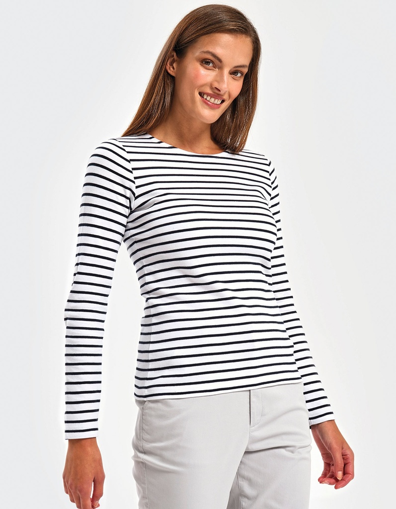 [AQ071] Women´s Marinière Coastal Long Sleeve Tee
