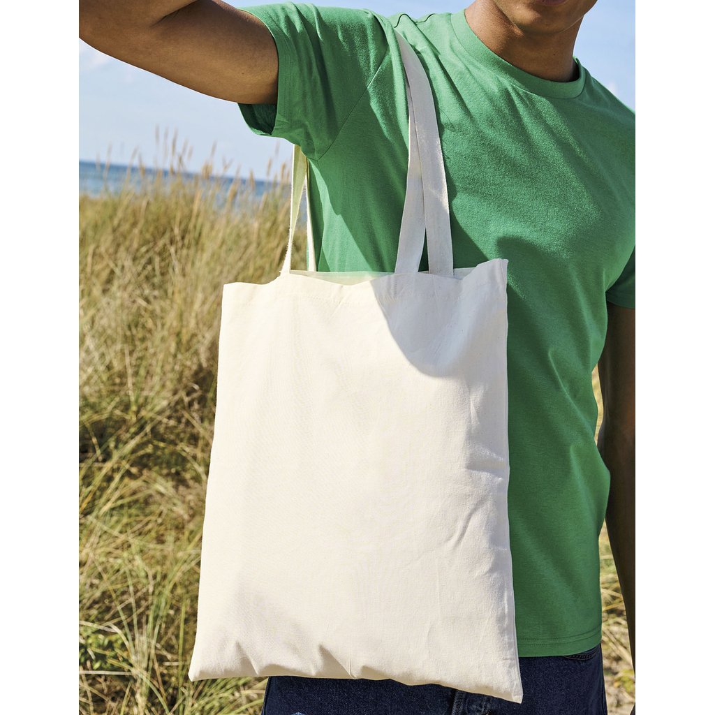 [NET90014] (T90014) Tiger Cotton Shopping Bag With Long Handles