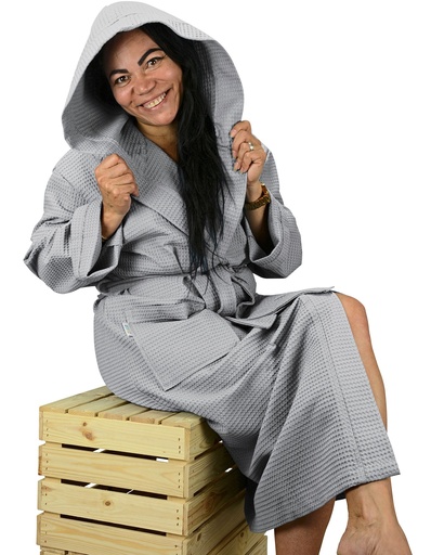 [AR028] (028.50) Robezz® Waffle Bathrobe With Hood [AR028]