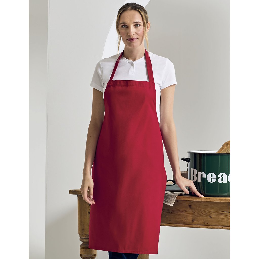 [PW102] (PR102) Organic Cotton Bib Apron (No Pocket)
