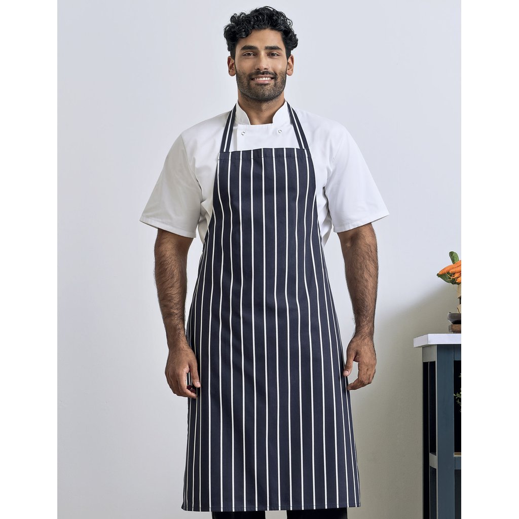 [PW110] (PR110) Striped Bib Apron
