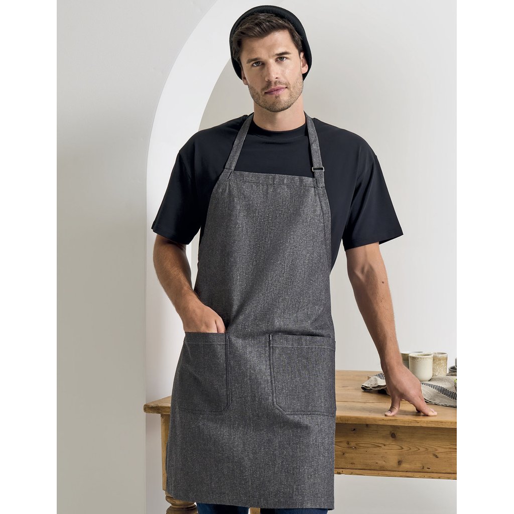 [PW113] (PR113) Organic Denim Fairtrade Bib Apron