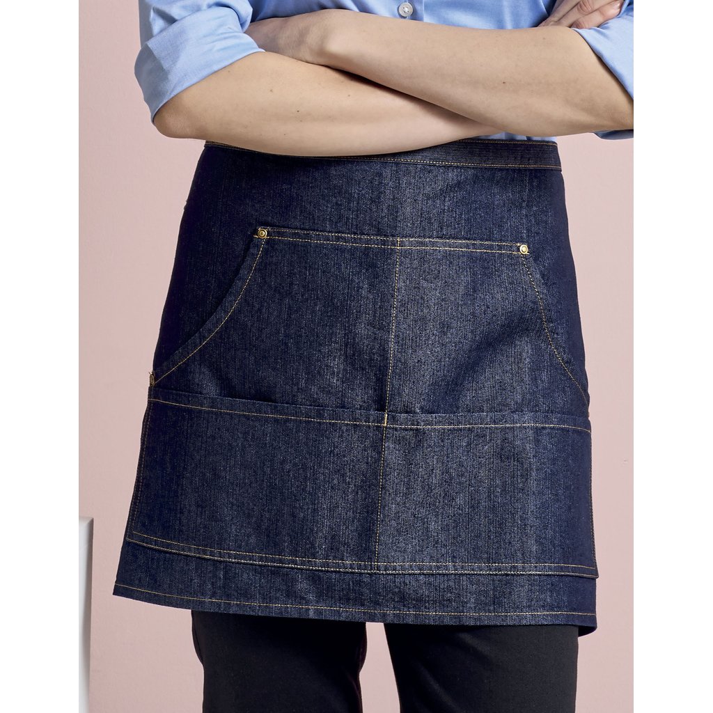 [PW125] (PR125) Jeans Stitch Denim Waist Apron