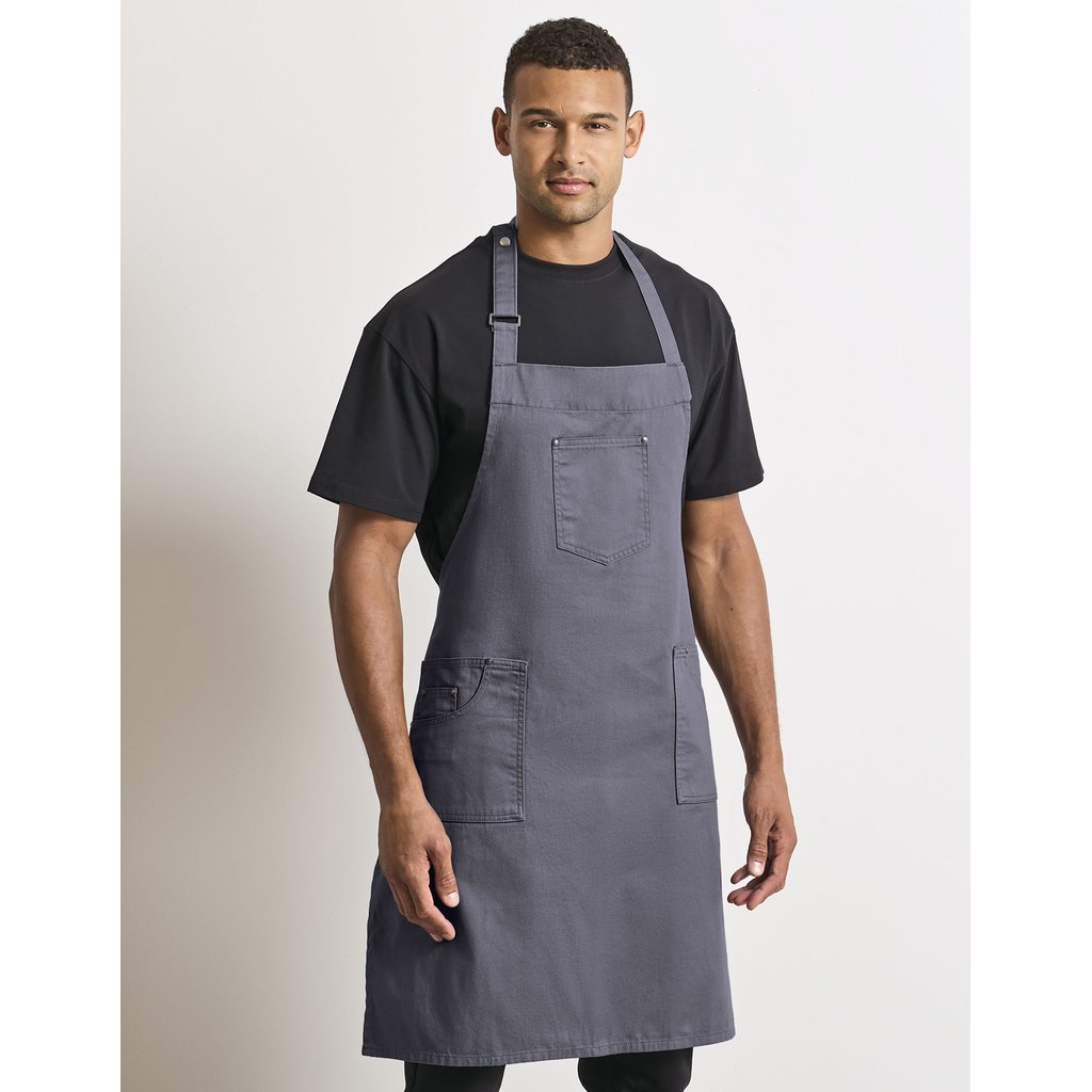 [PW132] (PR132) Cotton Chino Bib Apron [PW132]