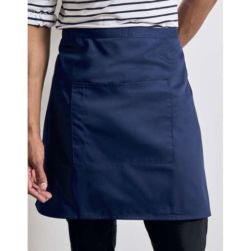 [PW141] (PR141) Colours Mid Length Apron with Pocket [PW141]