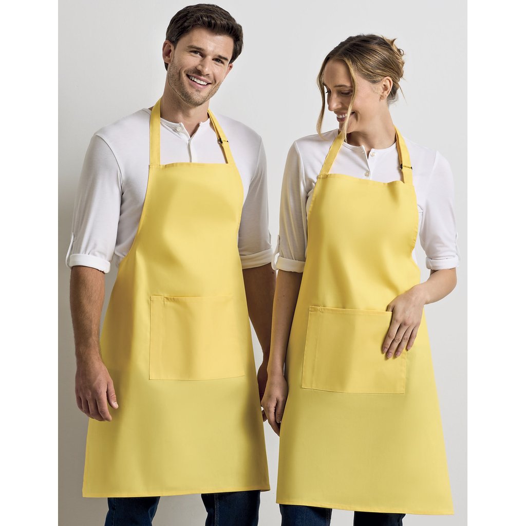 [PW154] (PR154) Colours Collection Bib Apron With Pocket