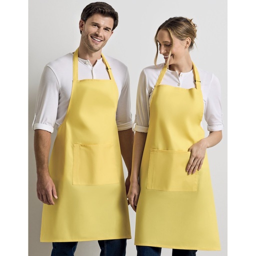 [PW154] (PR154) Colours Collection Bib Apron With Pocket [PW154]