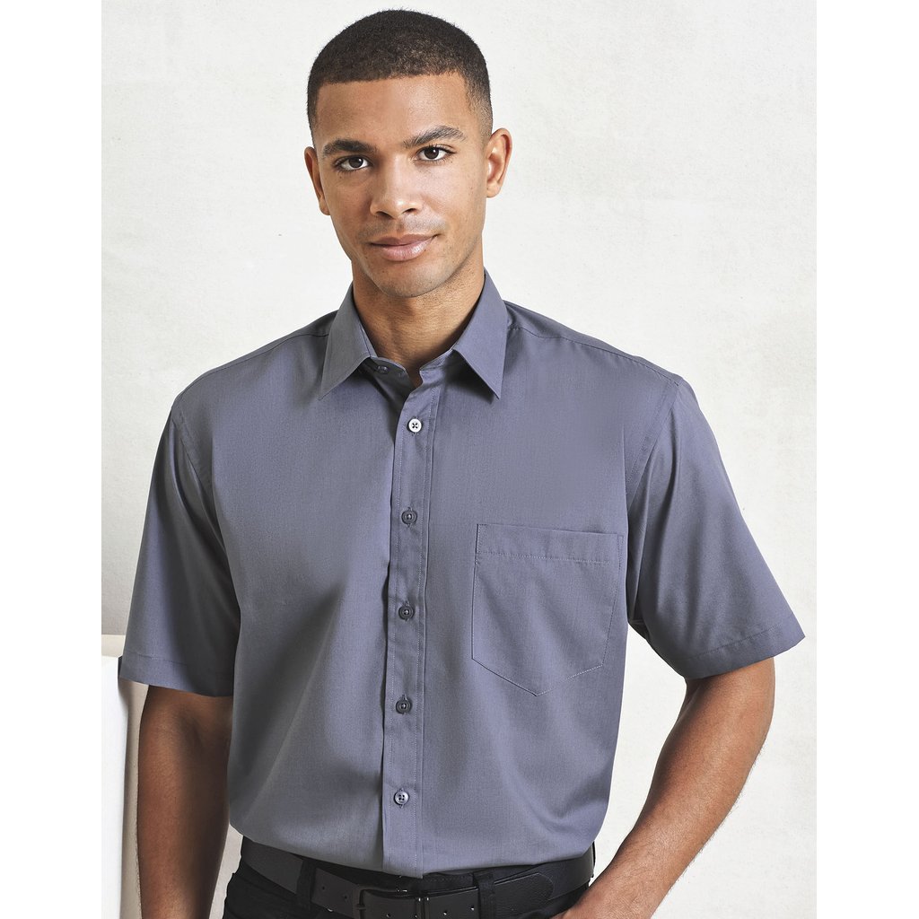 [PW202] (PR202) Men´s Poplin Short Sleeve Shirt