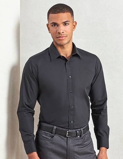 [PW204] (PR204) Men´s Long Sleeve Fitted Poplin Shirt [PW204]