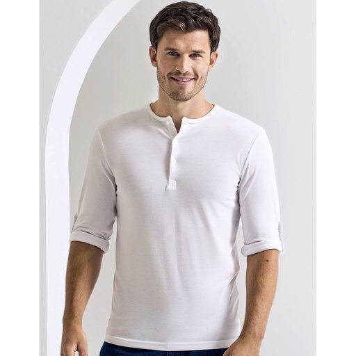 [PW218] (PR218) Men´s Long-John Roll Sleeve Tee [PW218]