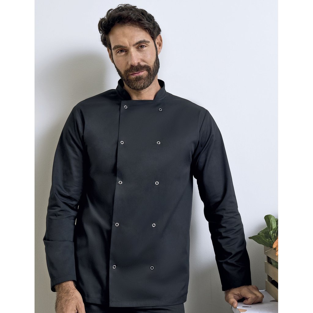 [PW665] (PR665) Chef´s Long Sleeve Stud Jacket
