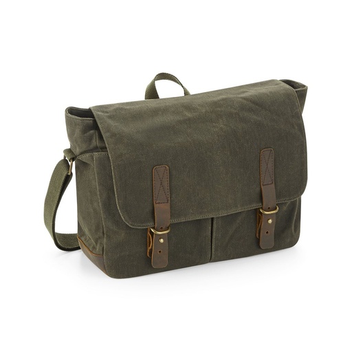 Heritage Waxed Canvas Messenger [QD653]