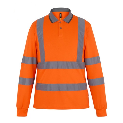 [RG3240] (TRS324) Hi-Vis Pro Contract Long-Sleeved Polo Shirt (Class 3) [RG3240]