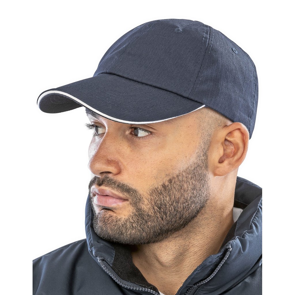[RH38] (RC038X) Herringbone Cap With Sandwich Peak