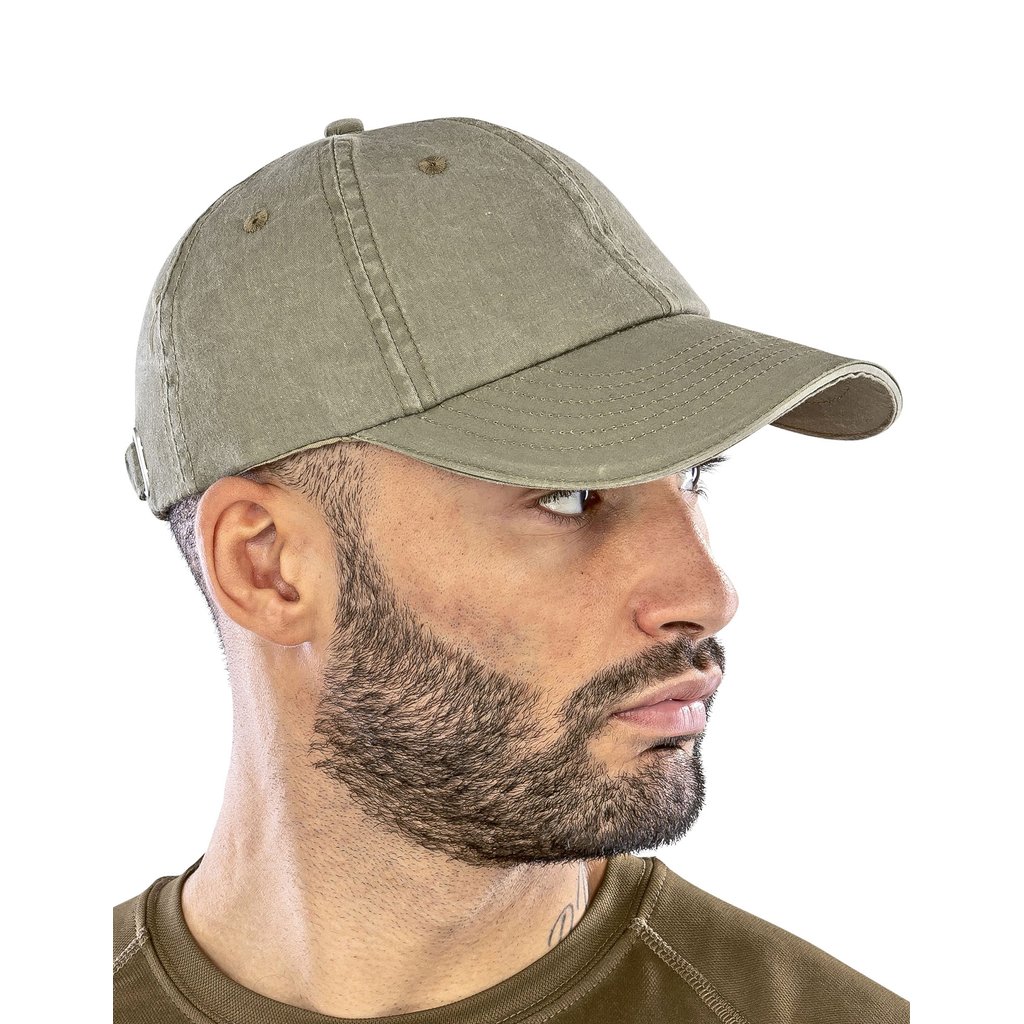 [RH54] (RC054X) Washed Fine Line Cotton Cap With Sandwich Peak