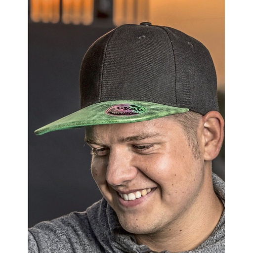 (RC087X) Bronx Flat Glitter Peak Snapback Cap [RH87]