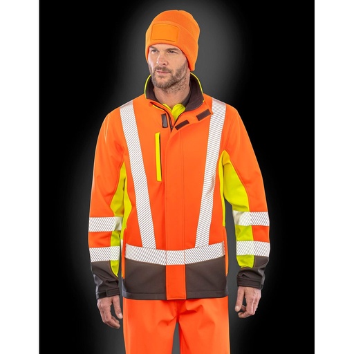 [RT506] (R506X) Recycled 3-Layer Printable 3-Tone Safety Softshell Jacket [RT506]