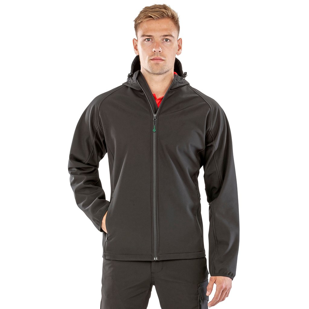 [RT911] (R911M) Men´s Recycled 3-Layer Printable Hooded Softshell Jacket