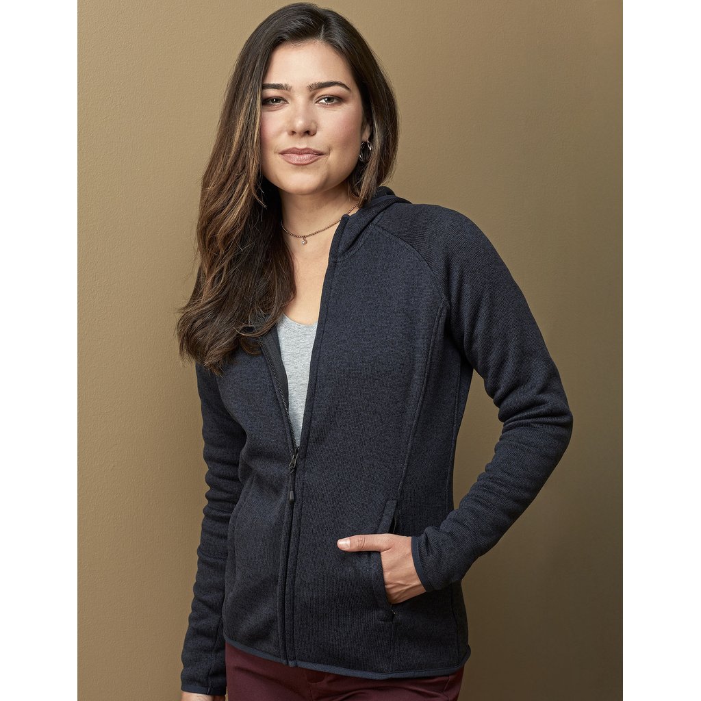 [S5560] (ST5560) Lux Hooded Knitfleece Jacket Women [S5560]