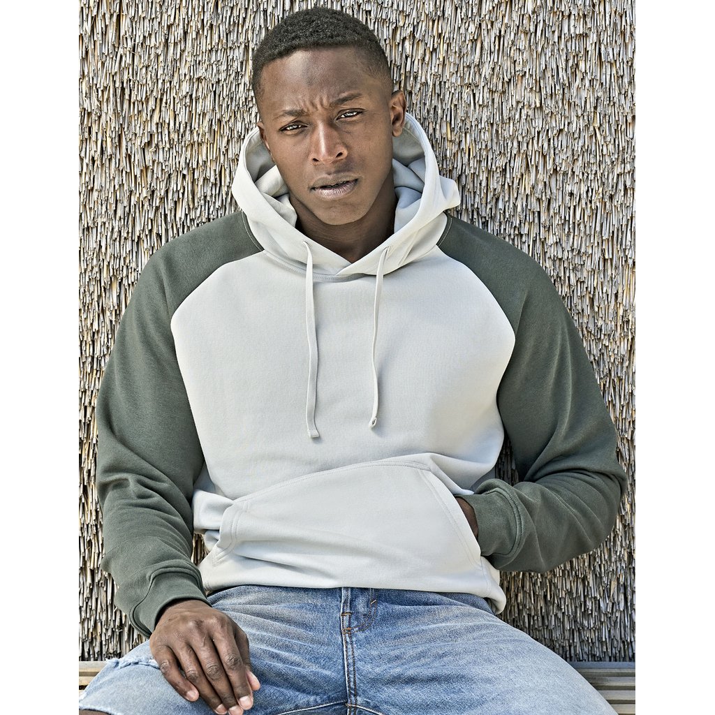 [TJ5156] (5156) UNLABELED Two-Tone Hooded Sweatshirt