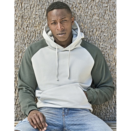 [TJ5156] (5156) UNLABELED Two-Tone Hooded Sweatshirt [TJ5156]